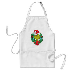 Tablier Grinch Couronne de Noël