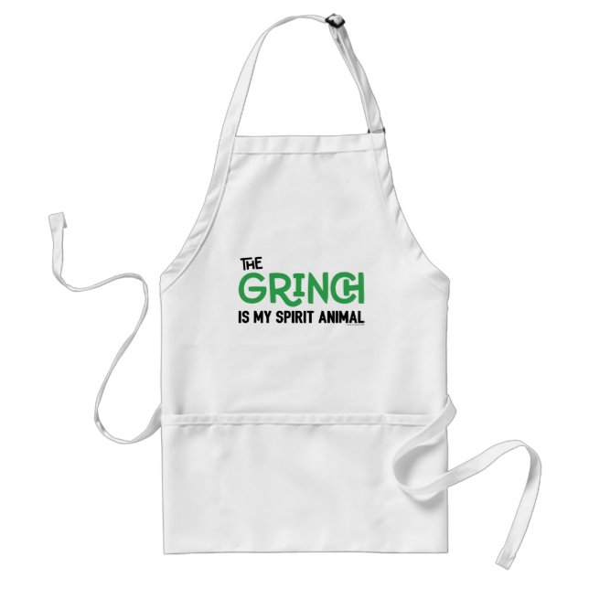 Tablier Grinch est mon Animal Spirituel (Devant)