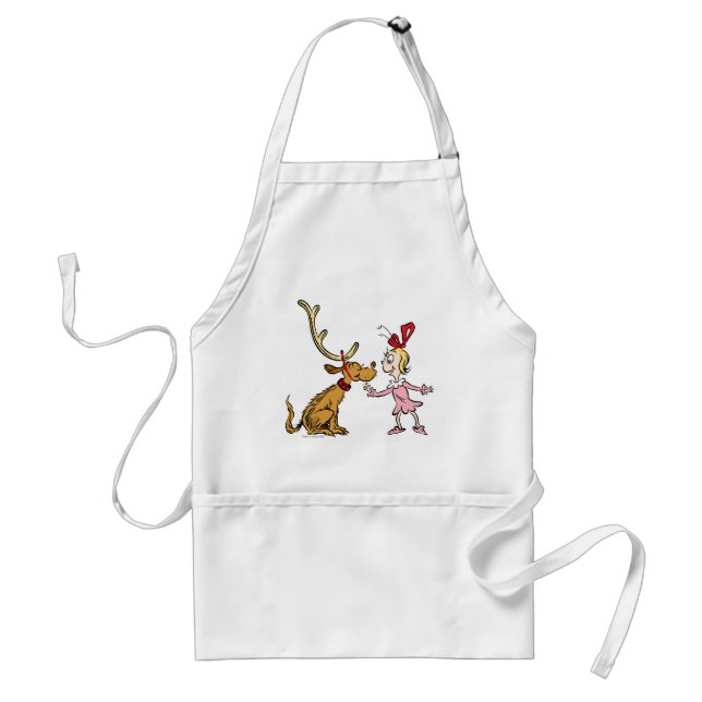Tablier Grinch | Max et Cindy Lou Who (Devant)