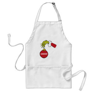 Tablier Grinch   Nom personnalisé