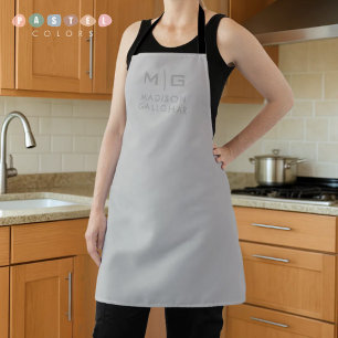 Tablier Gris clair pastel en acier de couleur gris clair u