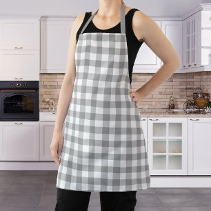 Tablier Gris Maison de Ferme Buffalo Vérifié Plaid Rustiqu