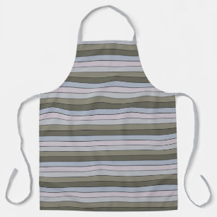 Tablier Gris Vert Et Gris Noir Sur Papier Aquarelle