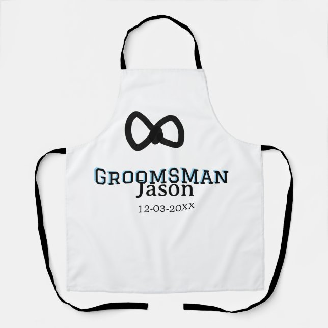 Tablier Groom Squad groomsman bachelorparty ajouter le nom (Recto)