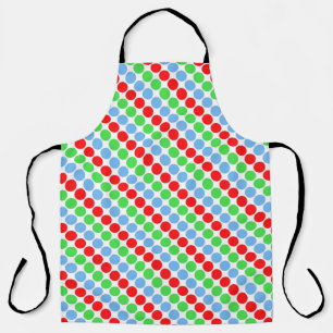 Tablier Grosse pois multicolore années rétro