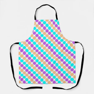 Tablier Grosse pois multicolore années rétro
