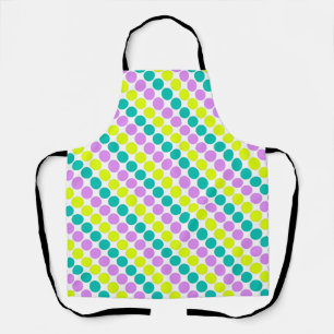 Tablier Grosse pois multicolore années rétro