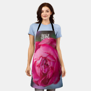 Tablier Grosse rose rose