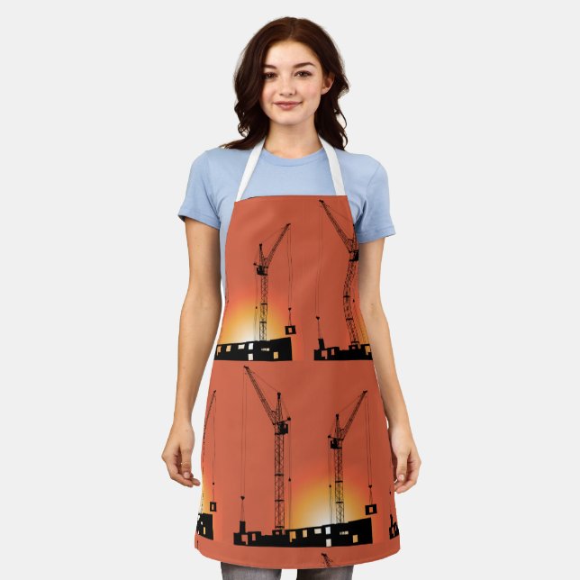 Tablier Grues Sur Un Bâtiment (Porté)