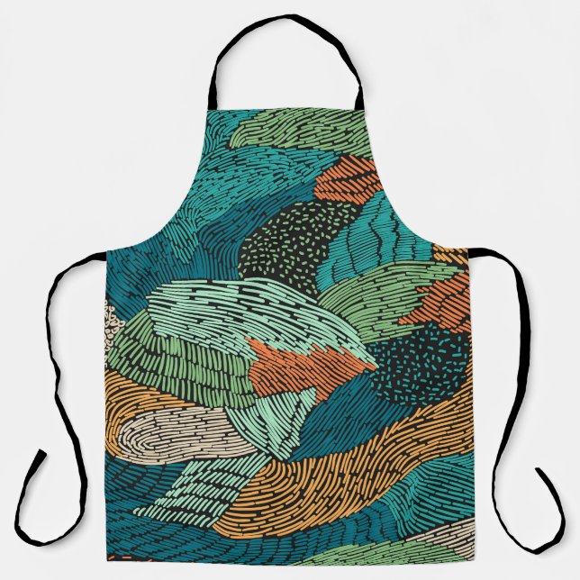 Tablier Grunge Abstrait : Conception Motif transparente. (Recto)