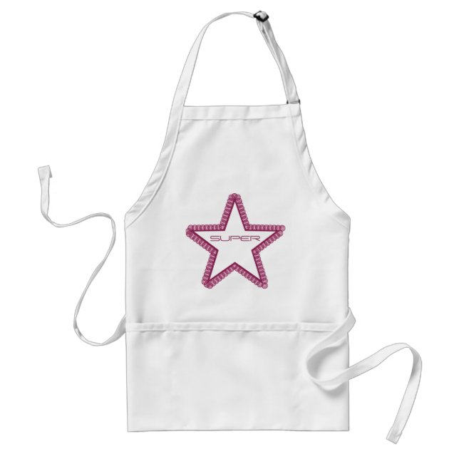 Tablier Grunge Superstar Apron, Fuchsia (Devant)