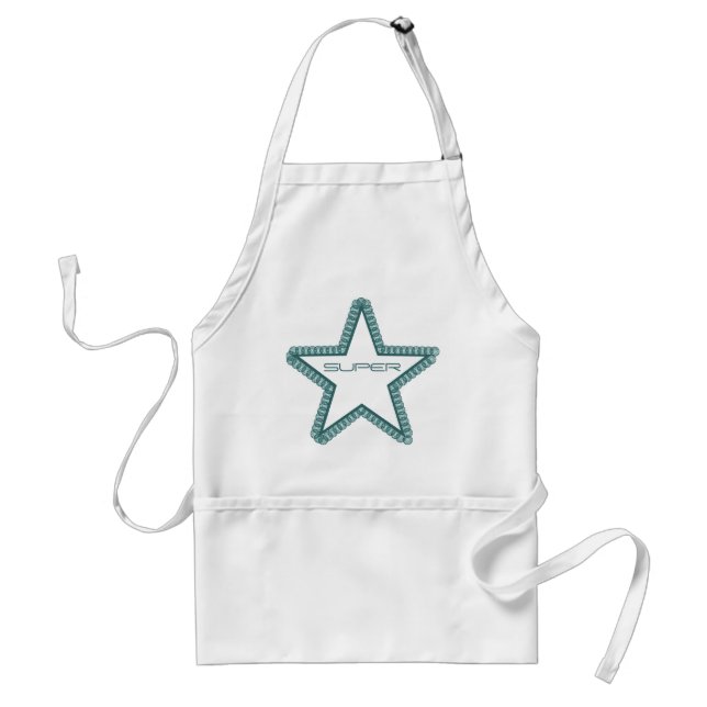 Tablier Grunge Superstar Apron, Turquoise (Devant)