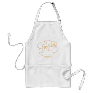 Tablier GUAPA soy - Bold CloudS - Orange Script