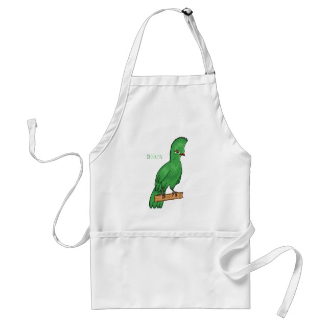 Tablier Guinée turaco bird cartoon (Devant)
