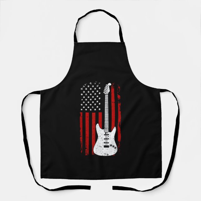 Tablier Guitare américain drapeau américain US lecteur de  (Recto)