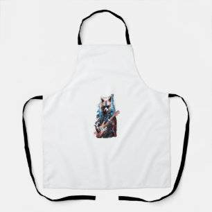 Tablier Guitare rock Pomsky Chien Guitariste