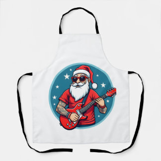Tablier guitariste de Noël  Rockmusic Noël (1)