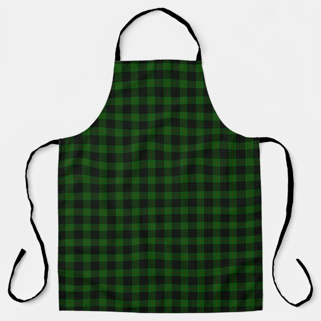 Tablier Gunn tartan vert noir plaid (Recto)