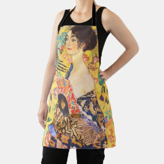 Tablier Gustav Klimt Lady Avec Fan vintage Art Nouveau