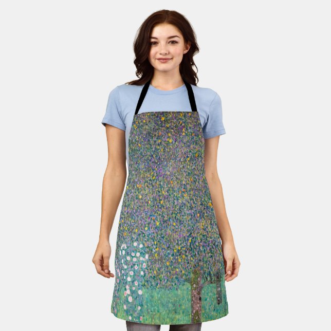 Tablier Gustav Klimt - Rosiers sous les arbres (Porté)