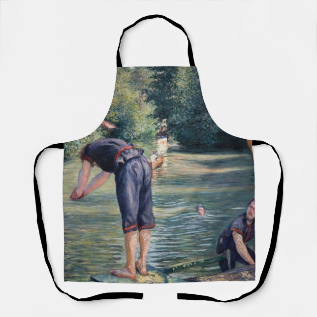 Tablier Gustave Caillebotte - Bathers, Banque des Yerres (Recto)