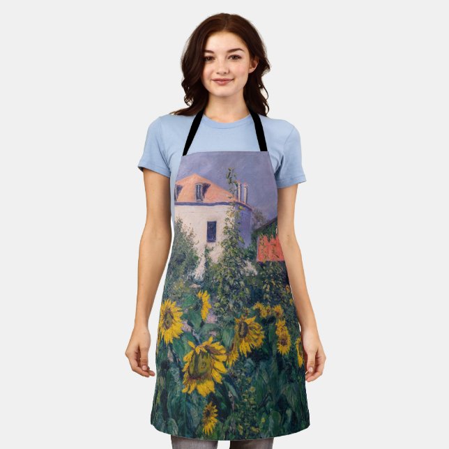 Tablier Gustave Caillebotte - Fleurs de soleil, Jardin (Porté)