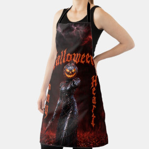 Tablier Halloween à jamais dans mon cœur Gothique Citrouil