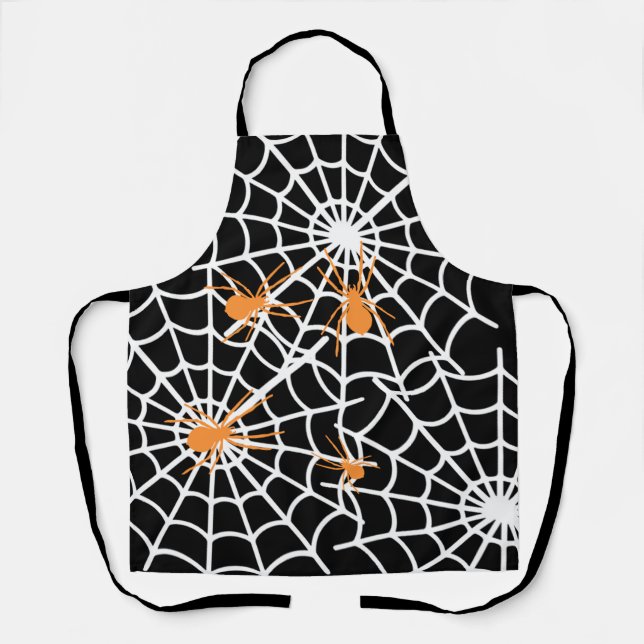 Tablier Halloween Aprons, Happy Halloween Spider Web Chef (Recto)