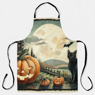 Tablier Halloween/Automne/Automne/citrouille/chat
