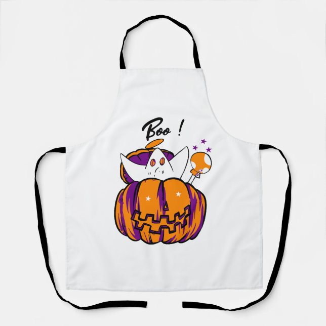 Tablier Halloween Boo (Recto)