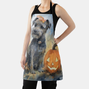 Tablier Halloween Chesapeake Bay Terrier Avec Citrouilles