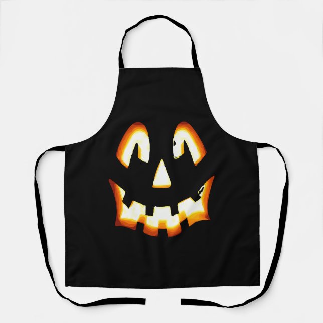 Tablier Halloween citrouille (Recto)