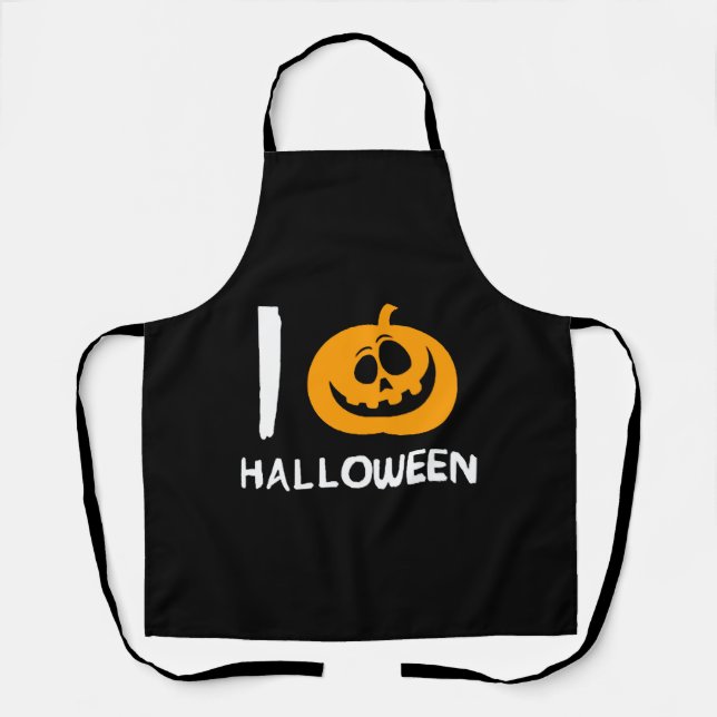 Tablier Halloween citrouille (Recto)