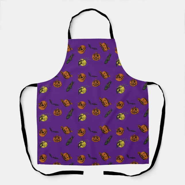 Tablier Halloween/citrouille/tablier de chauve-souris (Recto)