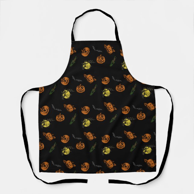 Tablier Halloween/citrouille/tablier de chauve-souris (Recto)