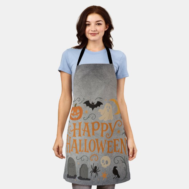 Tablier Halloween classique et vintage (Porté)