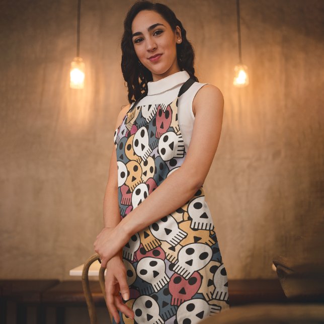 Tablier Halloween crânes (Créateur téléchargé)