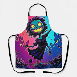 Tablier Halloween de nuit éffrayante conception créatrice