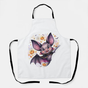 Tablier Halloween effrayant, Chauve-souris qui regarde