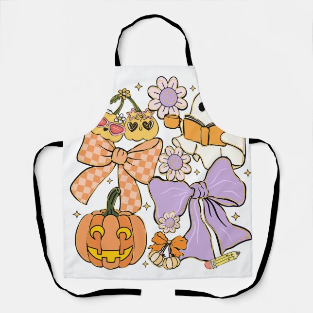 Tablier Halloween enseignant éffrayant (Recto)