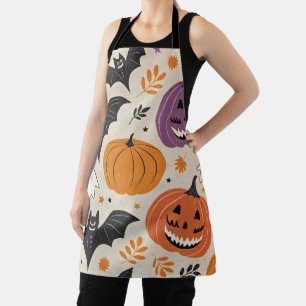 Tablier Halloween et motif d'automne