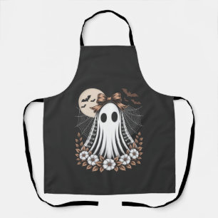 Tablier Halloween Fantôme en Dentelle Vintage