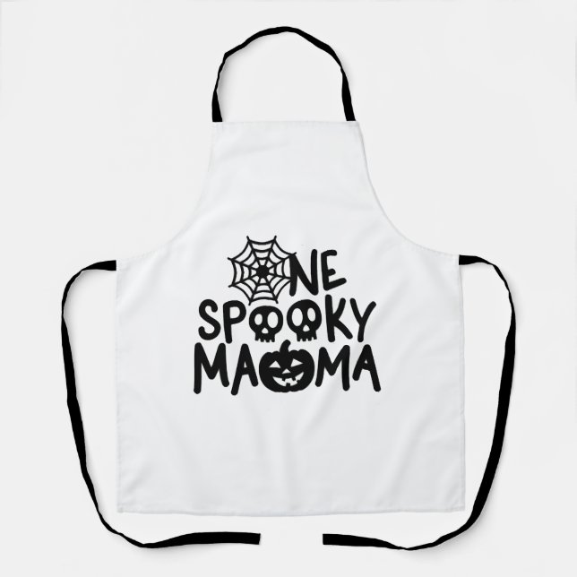 Tablier Halloween Femmes Halloween Un Mamma Éffrayant (Recto)