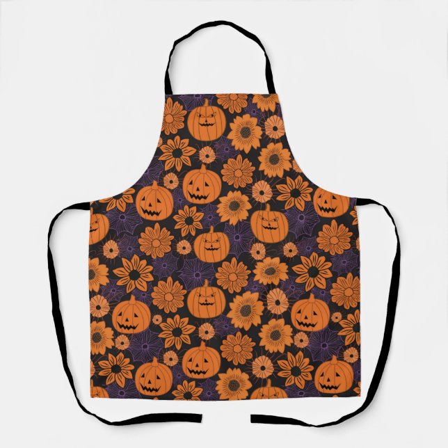 Tablier Halloween floral (Recto)