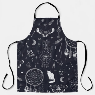 Tablier Halloween Magic : Vintage Doodle Motif.