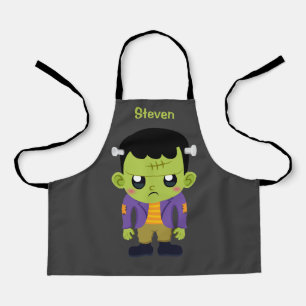 Tablier Halloween monstre Frankenstein Green