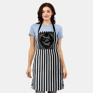 Tablier Halloween noir et blanc