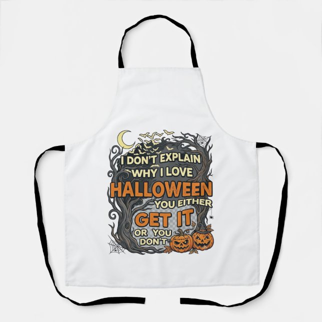 Tablier Halloween Obtenez Arbre Épouvantable Citrouilles C (Recto)