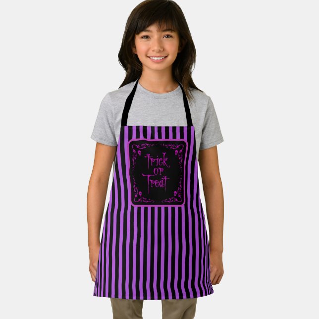 Tablier Halloween Poison Purple Trou ou traitement (Insitu)