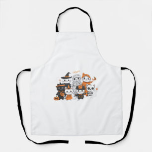Tablier halloween pour chat mignon squelette fantôme drôle